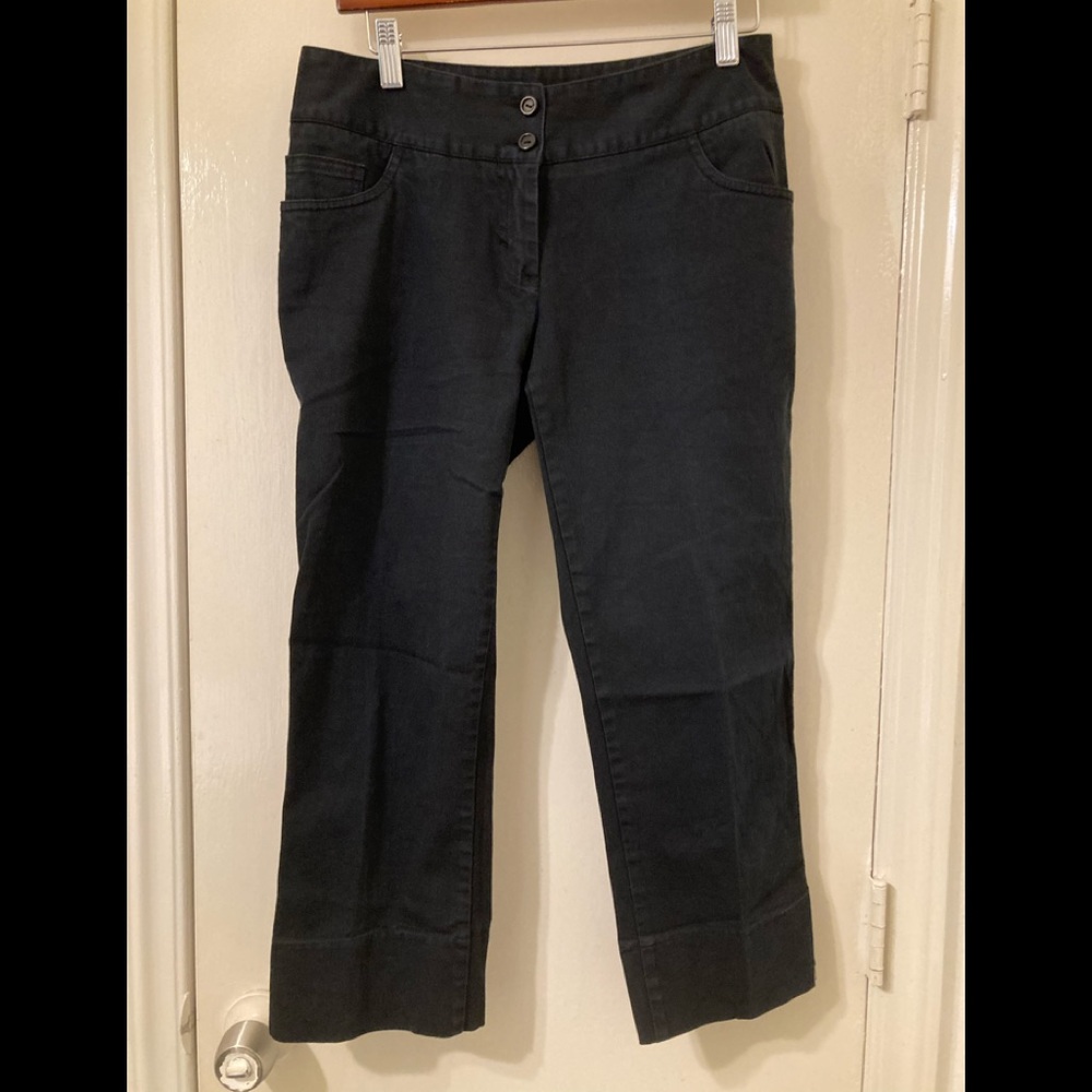 United Colors of Benetton Stretch Cotton Pant Made in Italy Black Size 42 - US 6